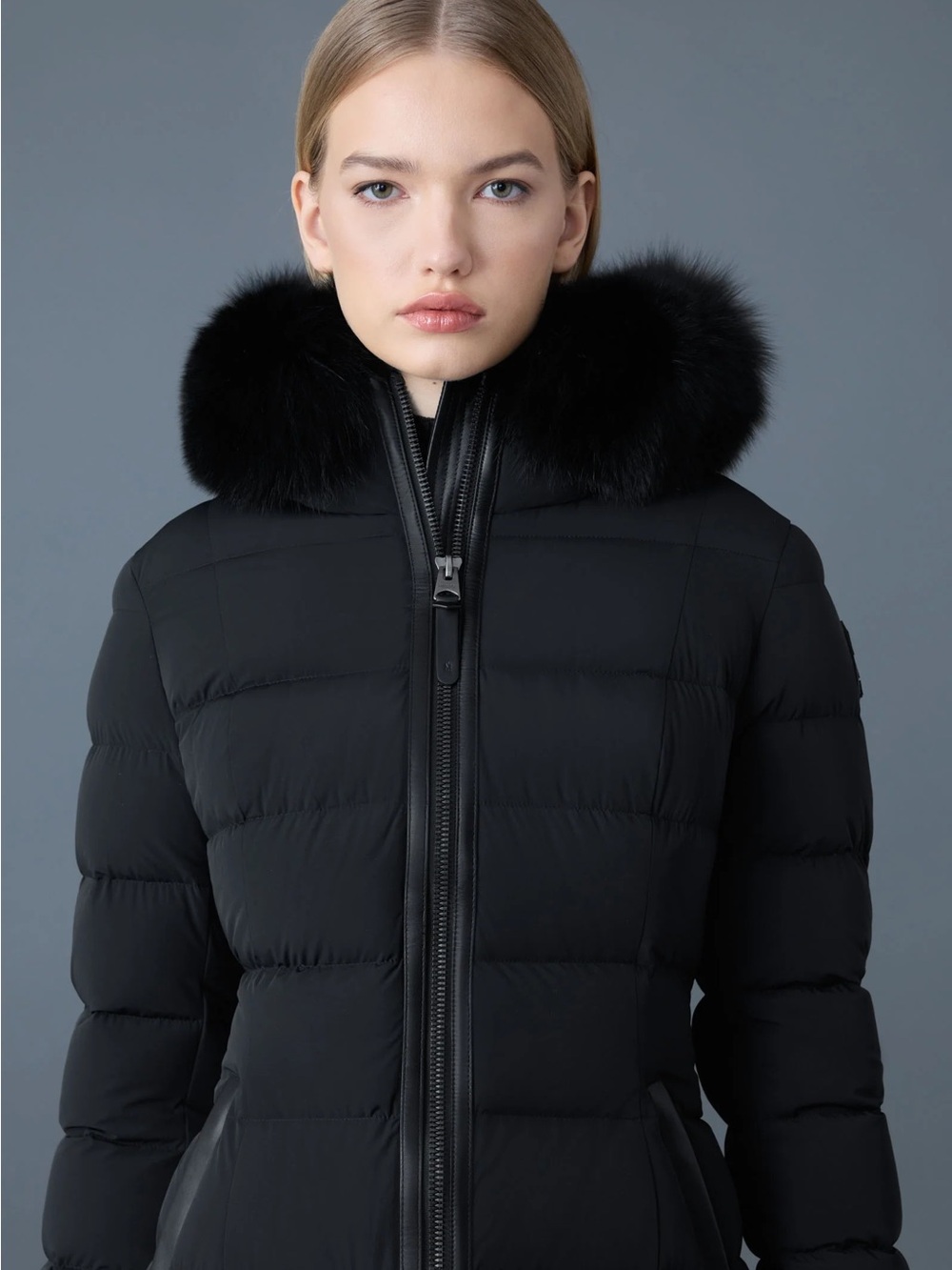MACKAGE — CALLA-X LONG PUFFER COAT — BLACK